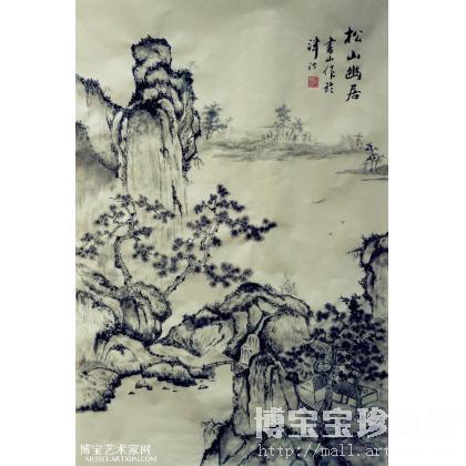 冯书山作品 松山幽居 山水画 类别: 国画山水作品