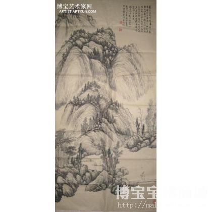 四尺整张仿古山水 山水画 熊润忠作品 类别: 国画山水作品