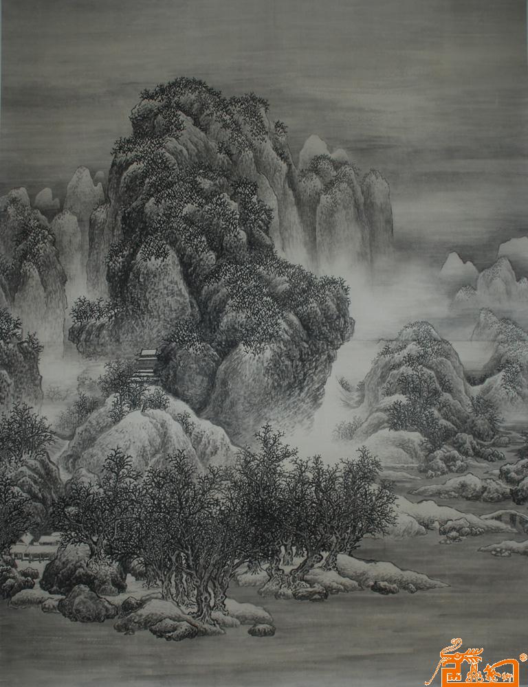 临摹作品 雪景寒林 